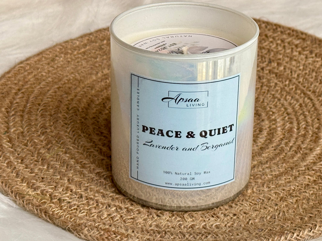 PEACE AND QUIET - Lavender and bergamot scented candle