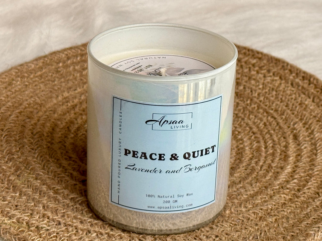 PEACE AND QUIET - Lavender and bergamot scented candle