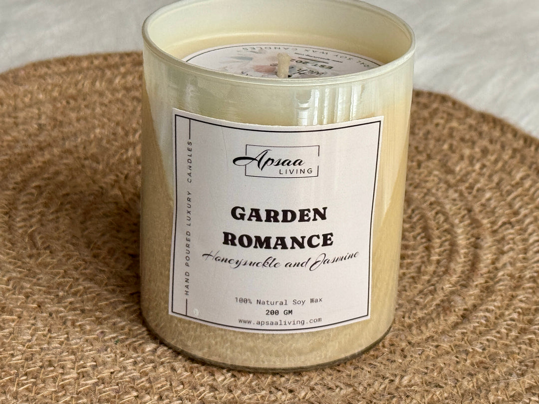 GARDEN ROMANCE- Honeysuckle and Jasmine scented candle
