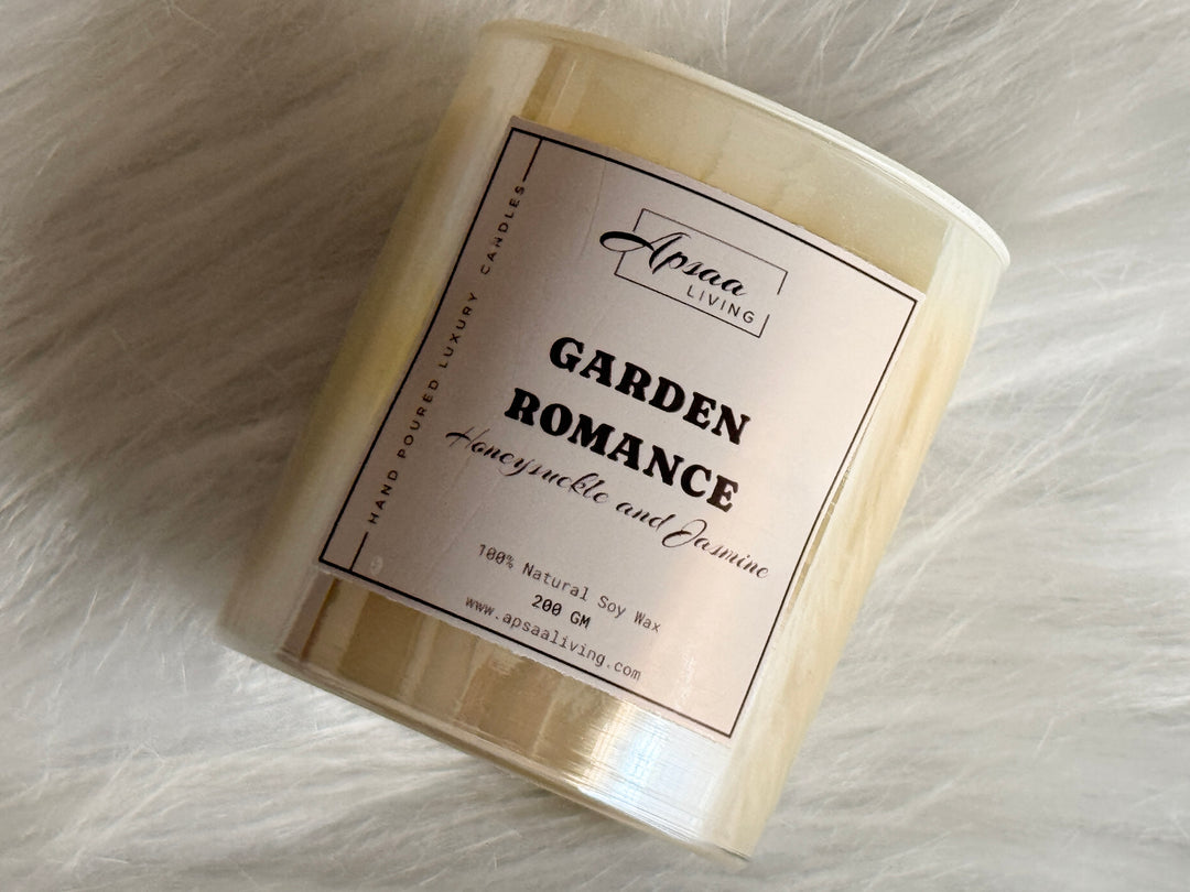 GARDEN ROMANCE- Honeysuckle and Jasmine scented candle