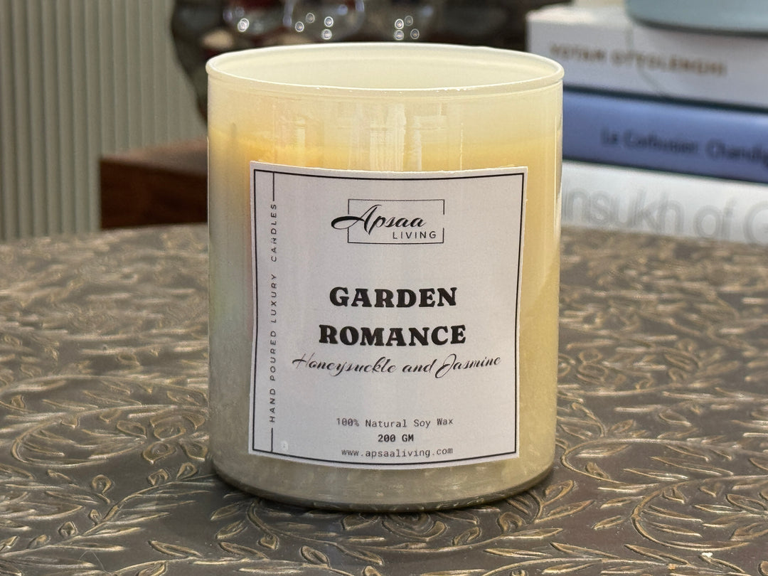 GARDEN ROMANCE- Honeysuckle and Jasmine scented candle