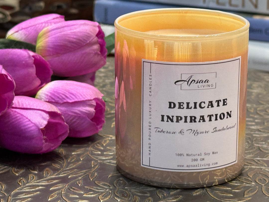 DELICATE INSPIRATION - Tuberose & Mysore Sandalwood scented candle