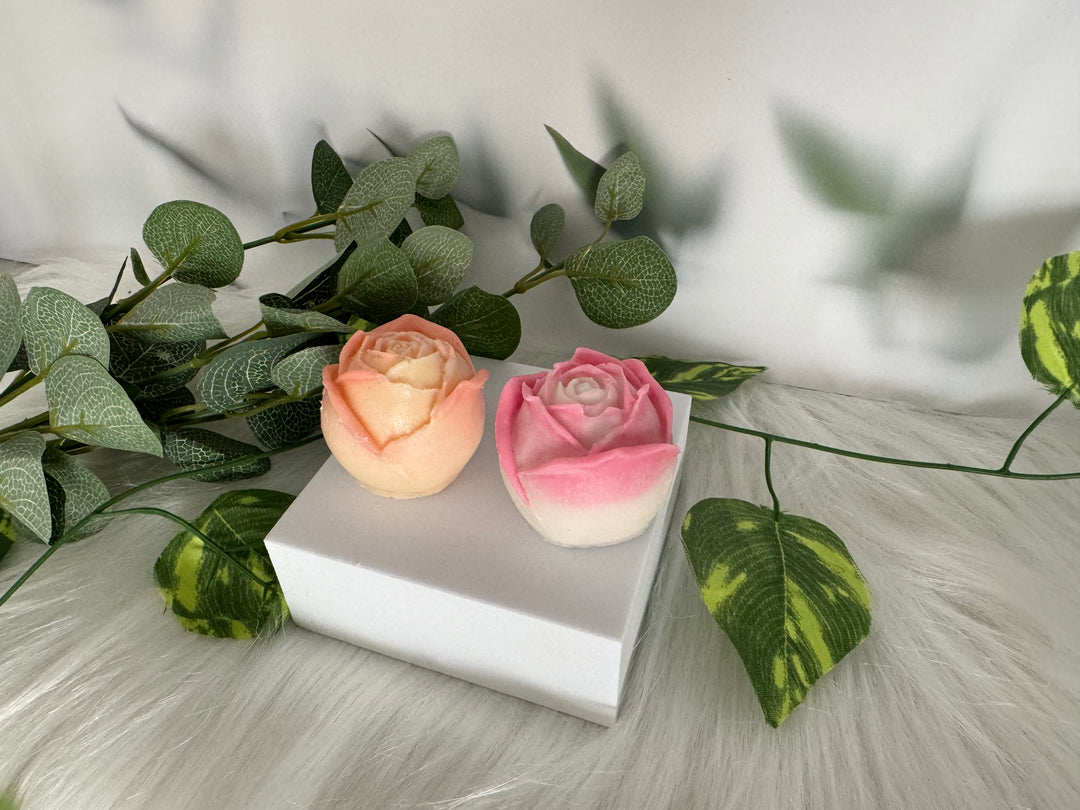 Rose Bud Mould Candles-2- Set of 2