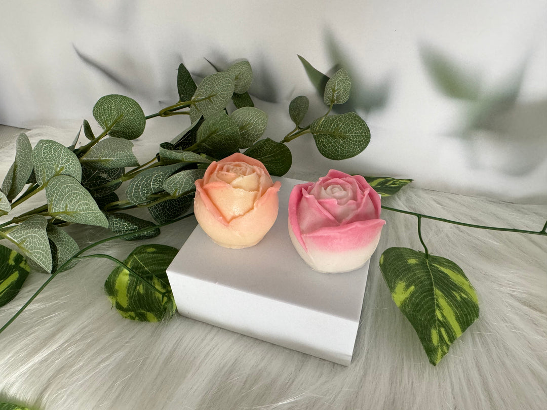 Rose Bud Mould Candles-2- Set of 2