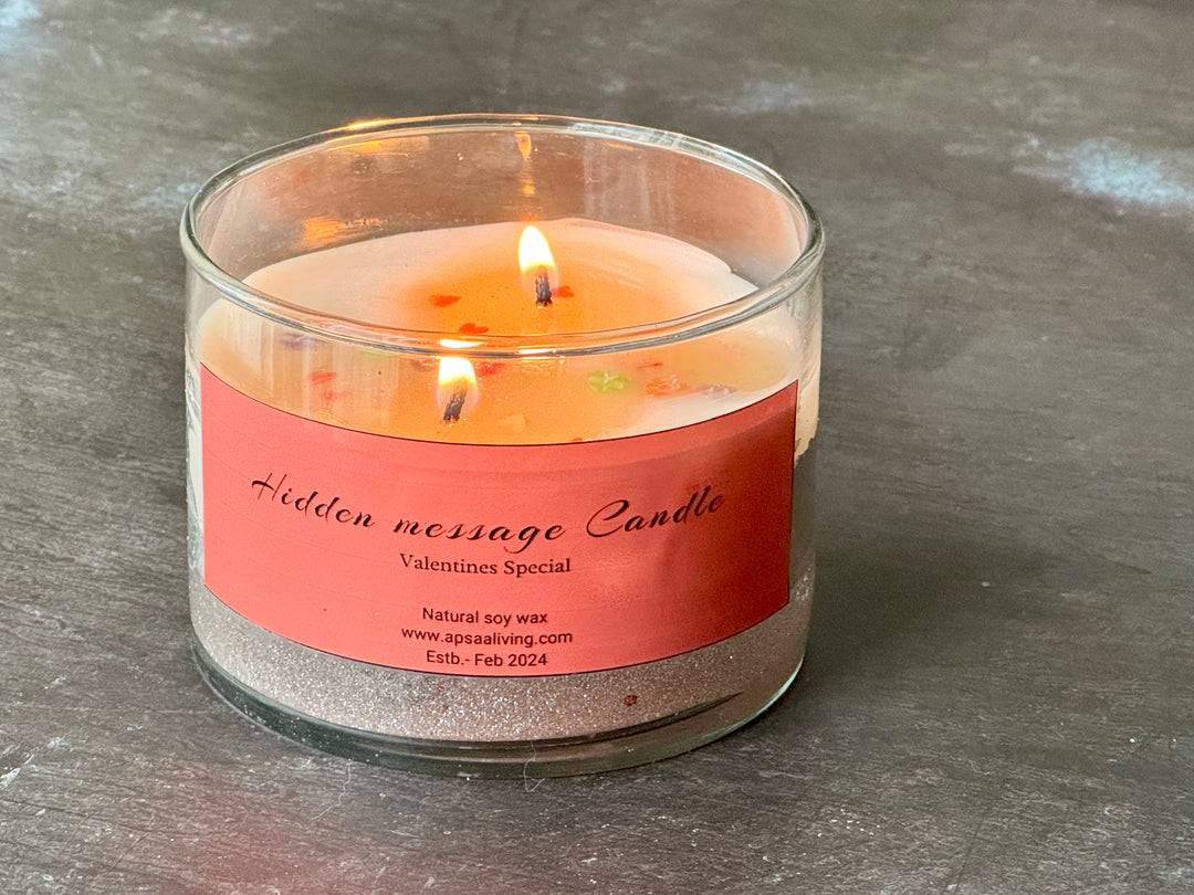 Valentine's Hidden Message Candle