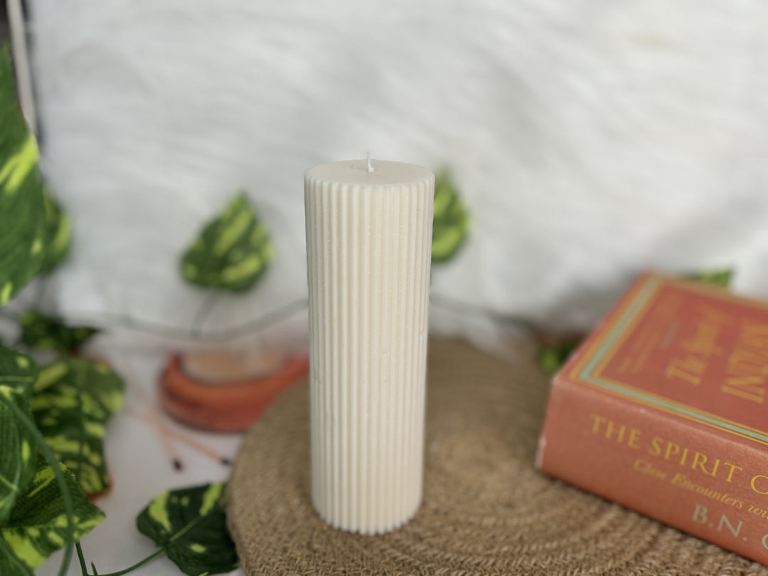 Ribbed Pillar Mould Candles