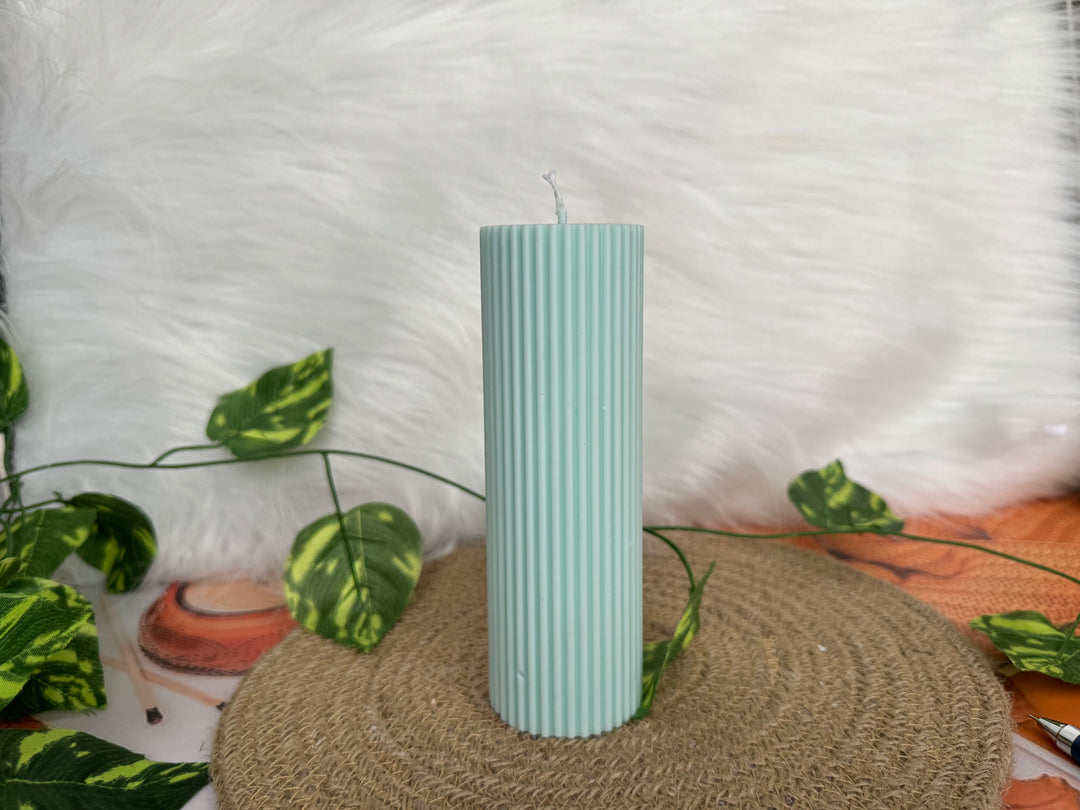 Ribbed Pillar Mould Candles