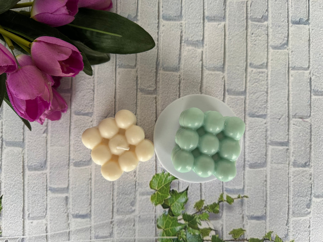 Bubble Mould Candle- Large- Set Of Two