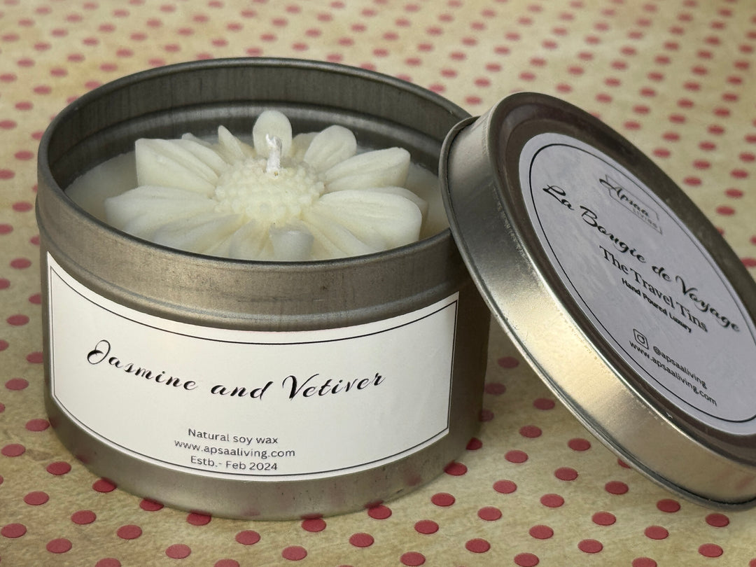 Tin Candle- Jasmine and Vetiver