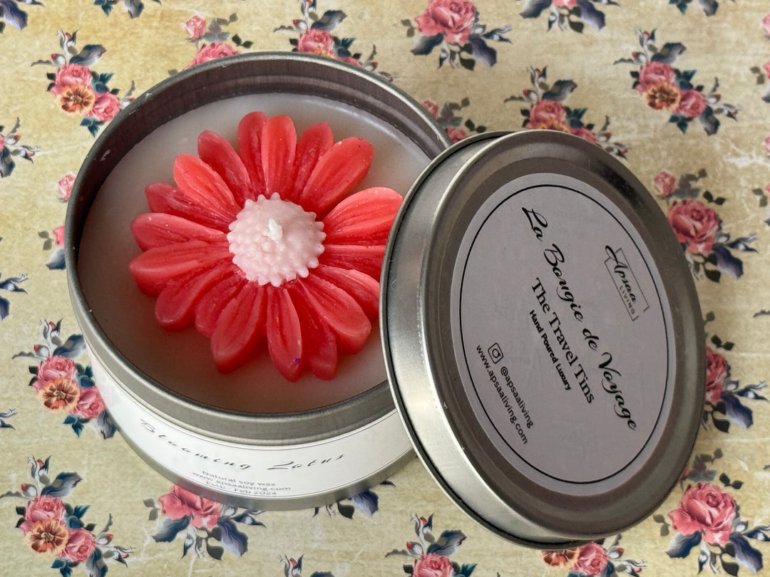 Tin Candle- Blooming Lotus