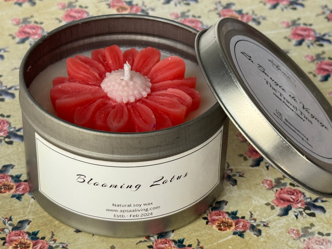 Tin Candle- Blooming Lotus