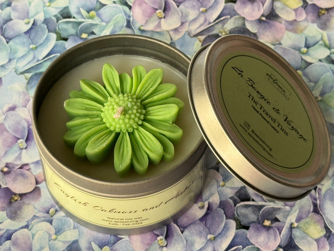 Tin Candle- English oakmoss and Amber