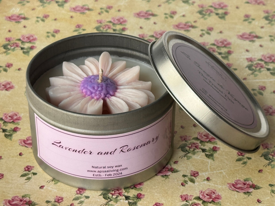 Tin Candle- Lavender and Rosemary
