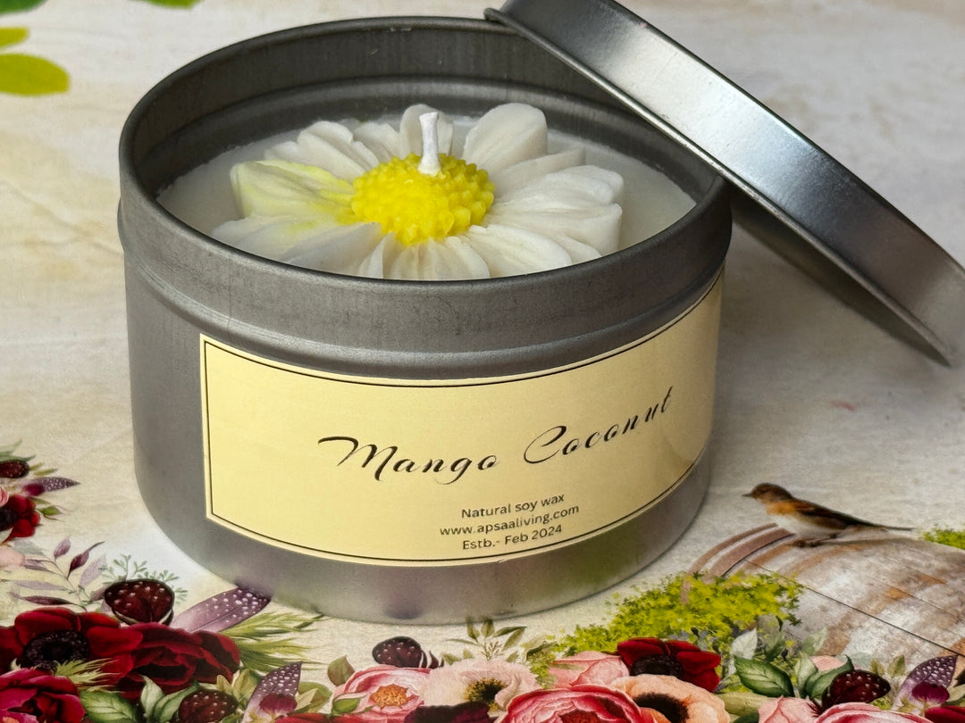 Tin Candle- Mango Coconut