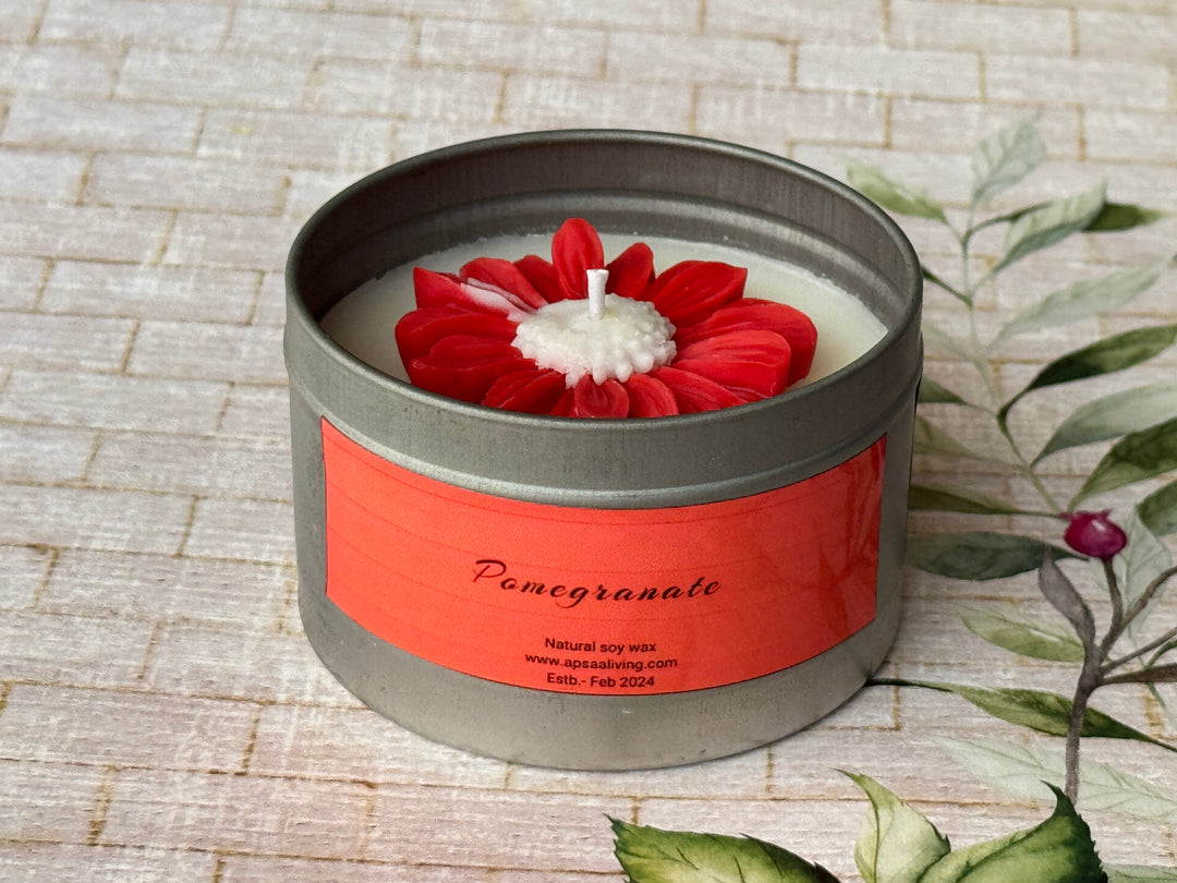 Tin Candle- Pomegranate