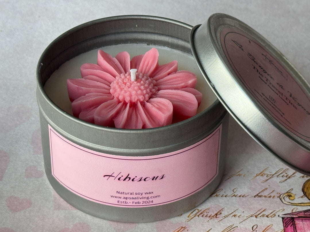 Tin Candle- Hibiscus