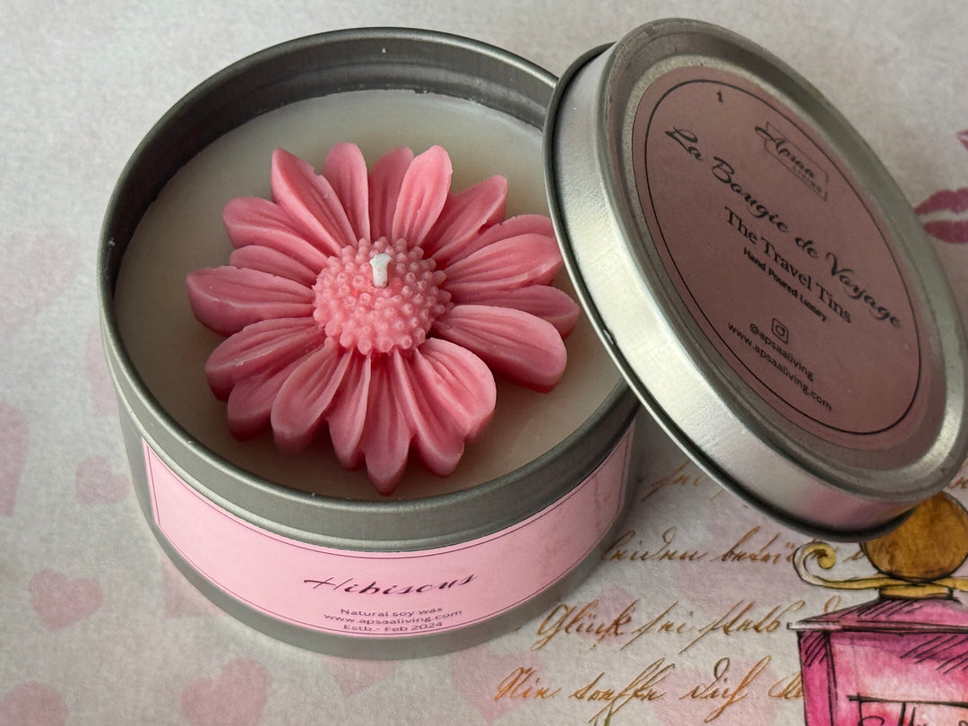 Tin Candle- Hibiscus
