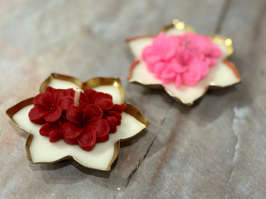 Lotus Urli Candle (3.5 inch)- Set of 2