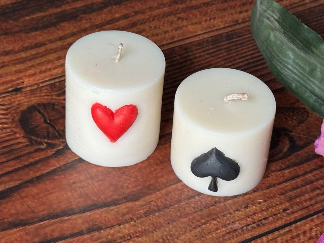 Poker Themed Pillar Candle- Small, Pack of 1