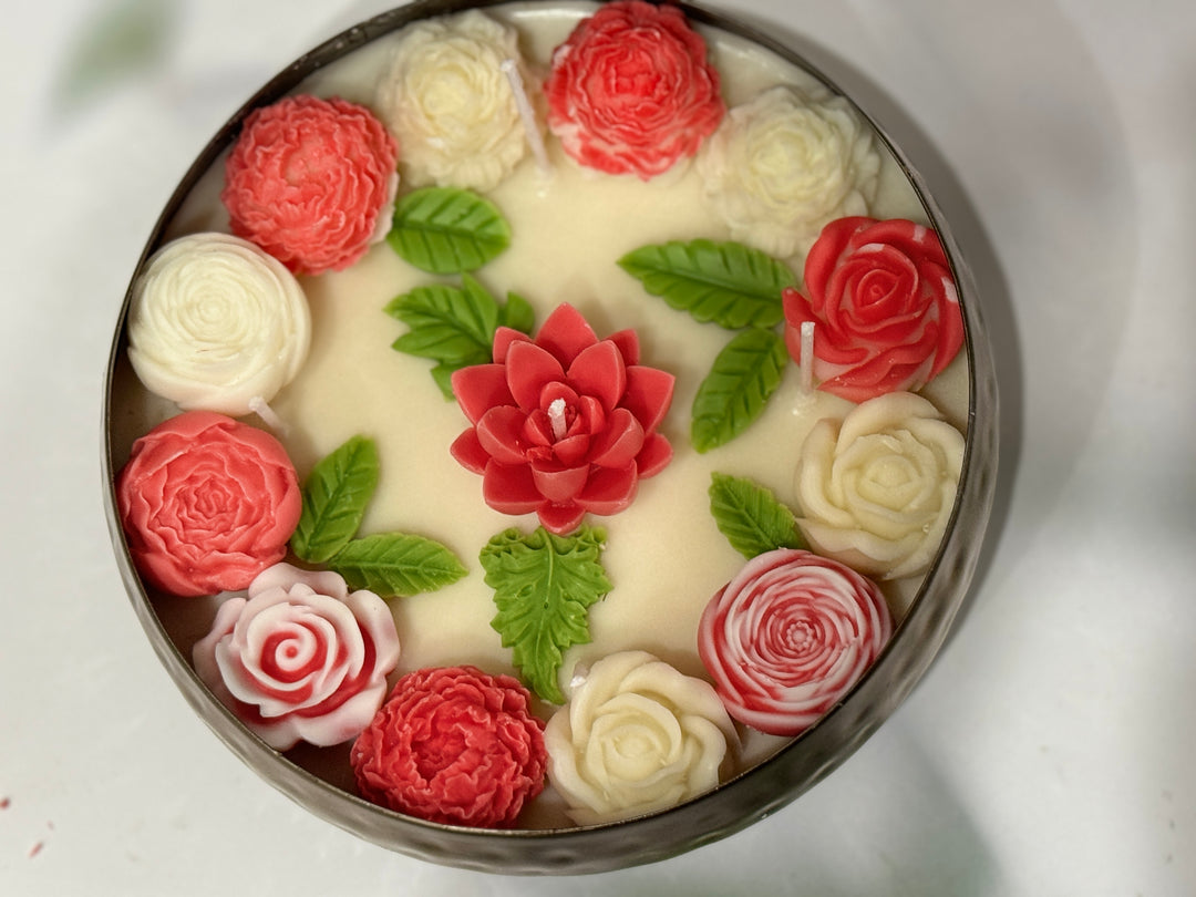 Floral Harmony Urli Candle- Diwali Special Edition