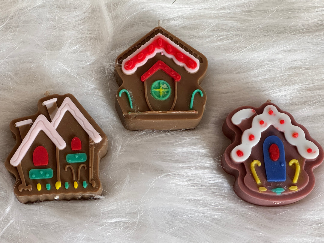Gingerbread house Candle- Set of 3