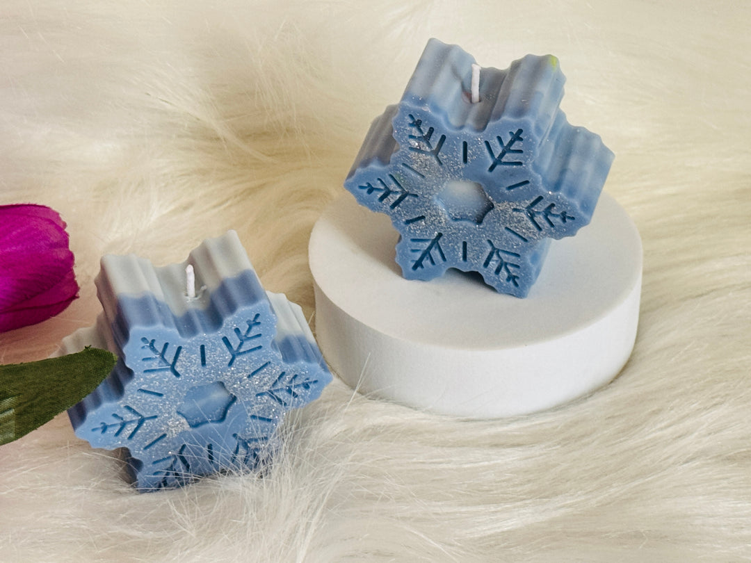 Snowflake Candle- Set of 2