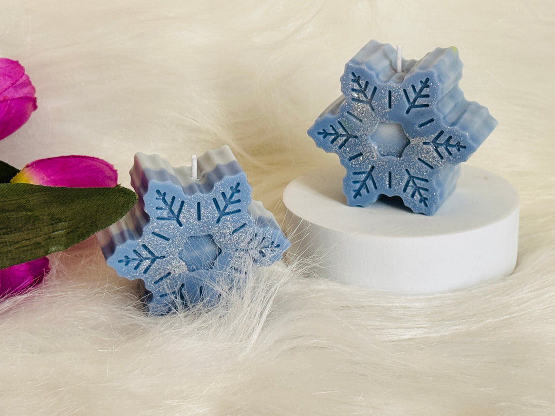Snowflake Candle- Set of 2
