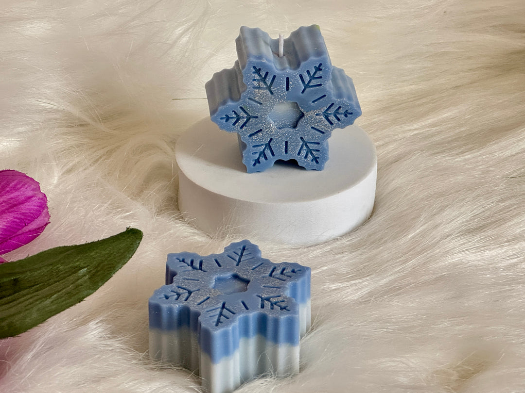 Snowflake Candle- Set of 2