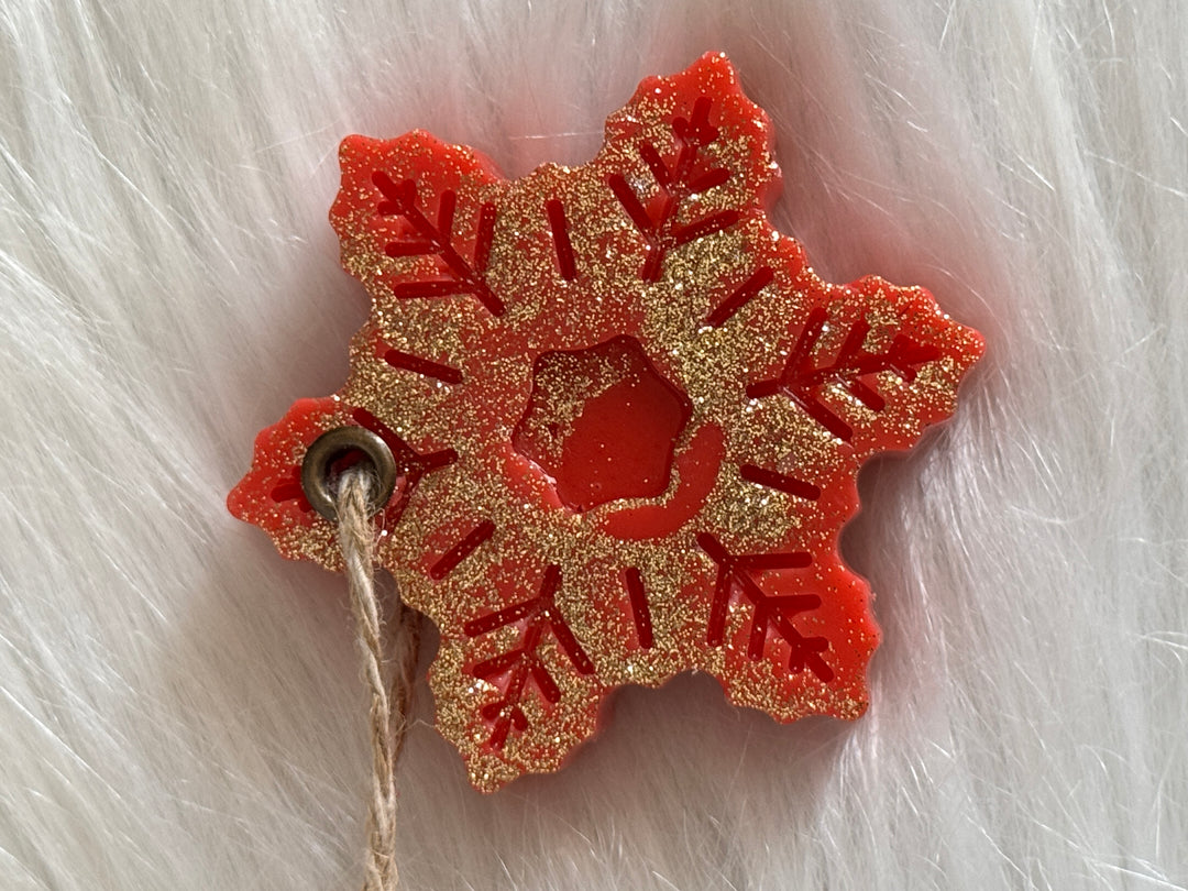 Snowflake Wax Sachets- Pack of 2 (Rose and sandalwood)
