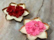 Handcrafted lotus inspired decorative candles for festive home décor