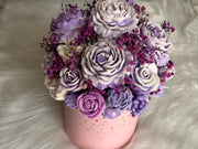 Lavender Bloom handmade candle bouquet by Apsaa Living in elegant floral arrangement