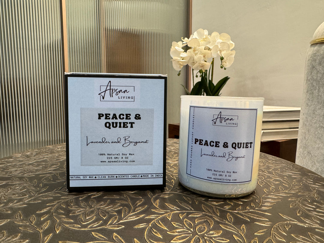 PEACE AND QUIET - Lavender and bergamot scented candle