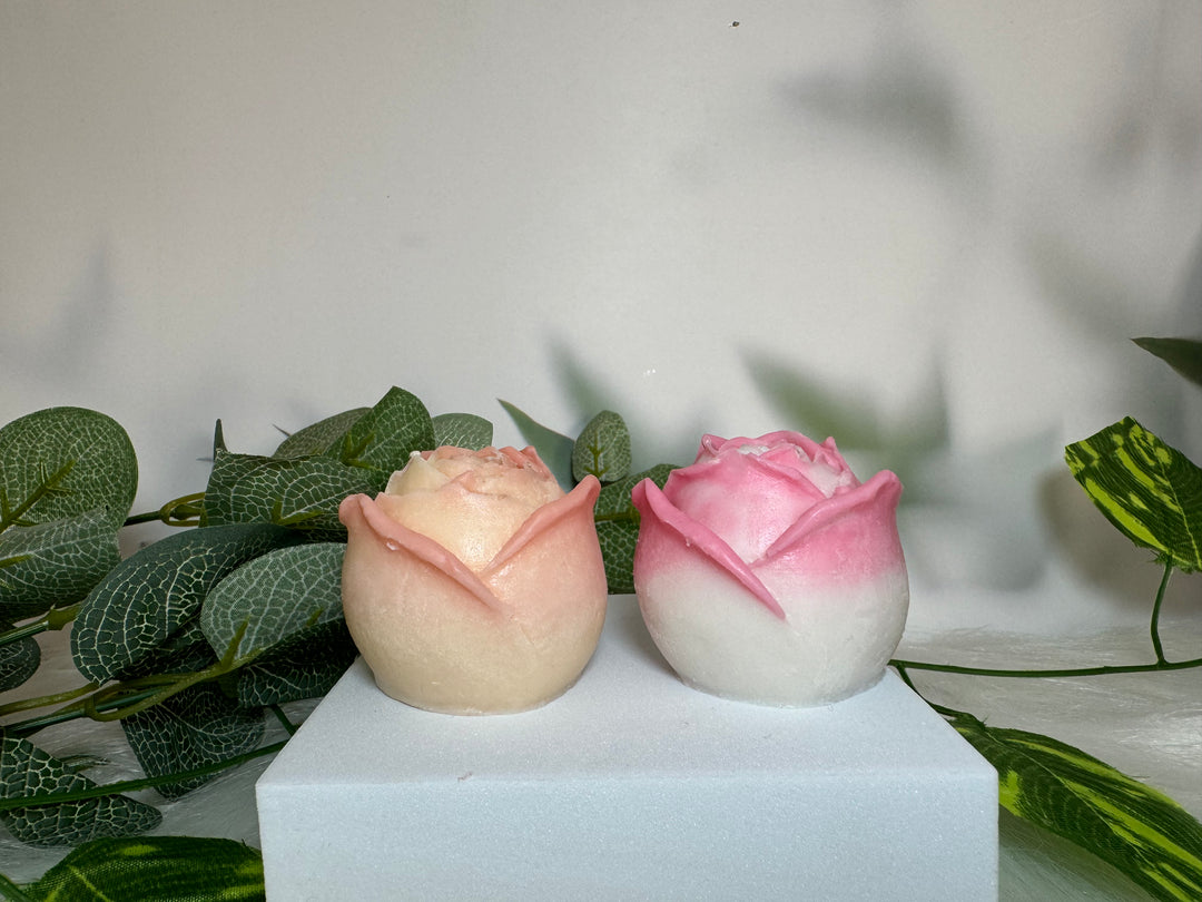 Rose Bud Mould Candles-2- Set of 2