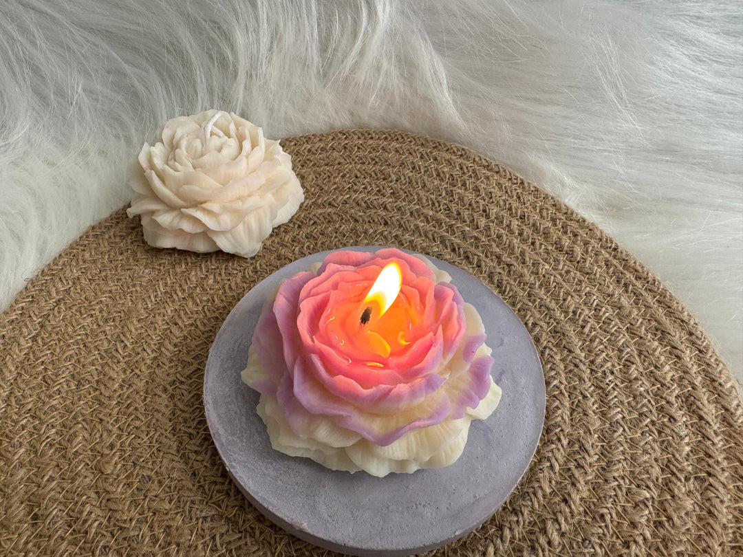 Peony Mould Candles