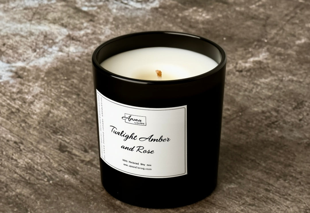 Twilight Amber and Rose Candle