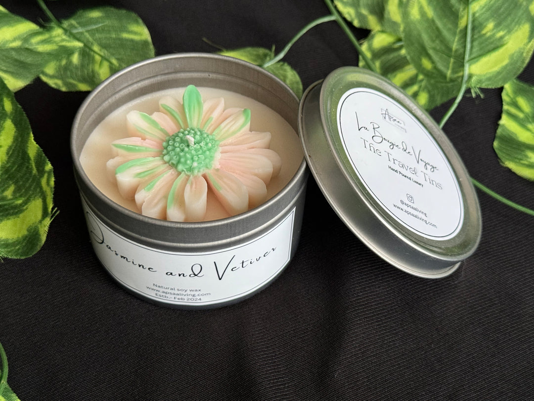 Tin Candle- Jasmine and Vetiver