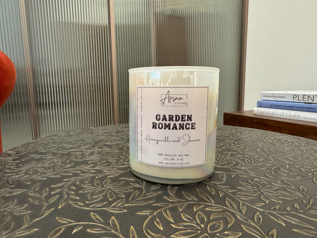 GARDEN ROMANCE- Honeysuckle and Jasmine scented candle