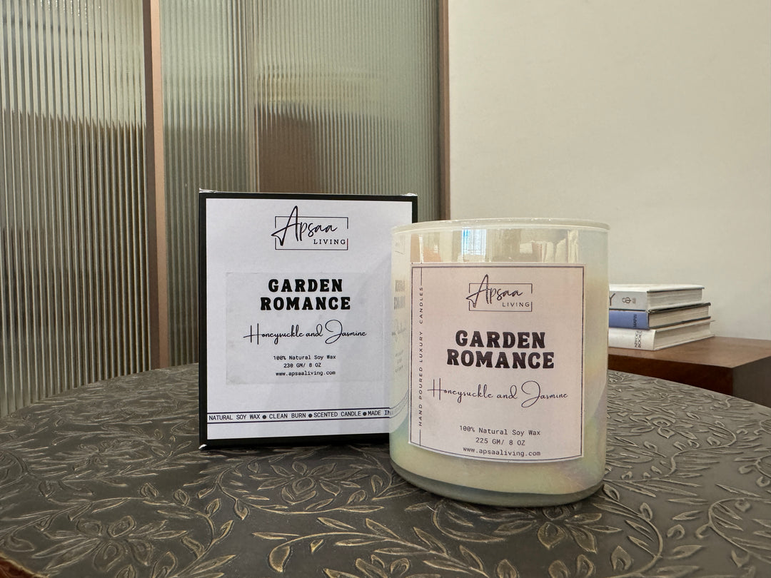 GARDEN ROMANCE- Honeysuckle and Jasmine scented candle