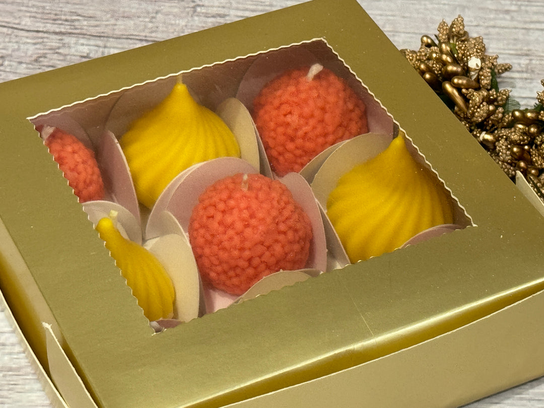 Laddu and Modak Candles- Pack of 9