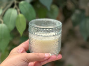 Crystal Glow Luxe Candle Set - Dusty Pink and Clear Jar