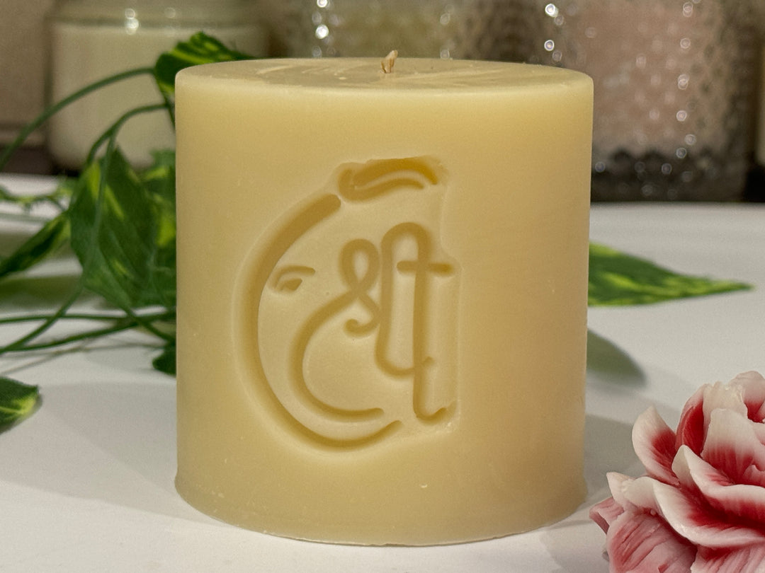 Diwali Special Pillar Candles- Engraved Shri Ganesha Candle