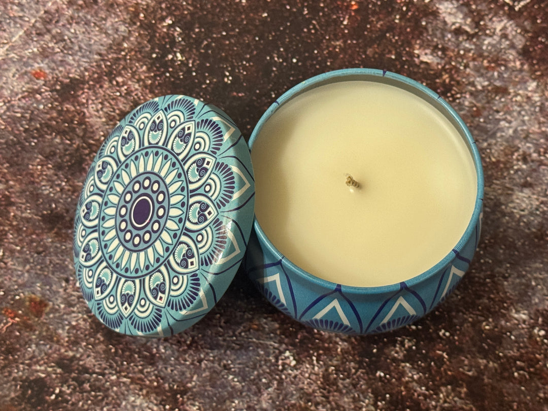 Moroccan Tin Jar Candle- Oakmoss and Spicy Bergamot