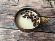 Handcrafted Coconut Shell Candle with Coffee Fragrance by Apsaa Living