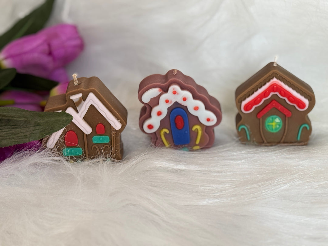 Gingerbread house Candle- Set of 3