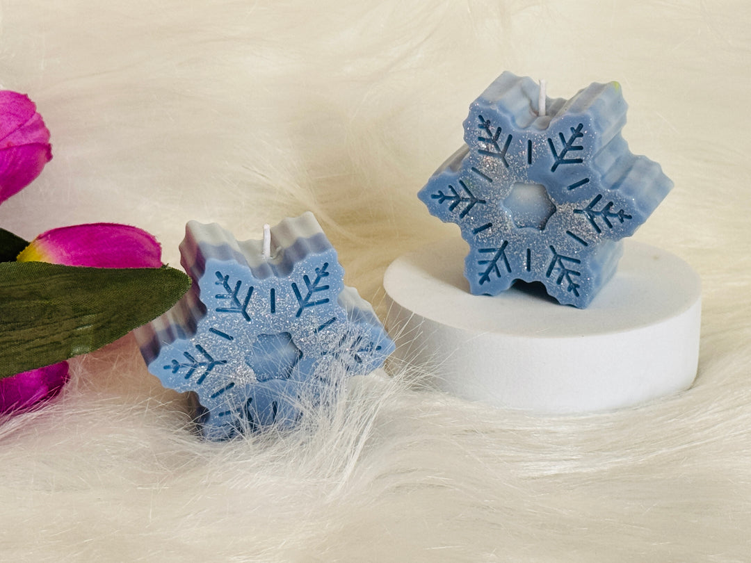 Snowflake Candle- Set of 2