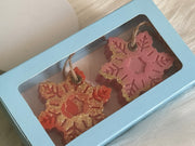 Snowflake Wax Sachets- Pack of 2 (Rose and sandalwood)