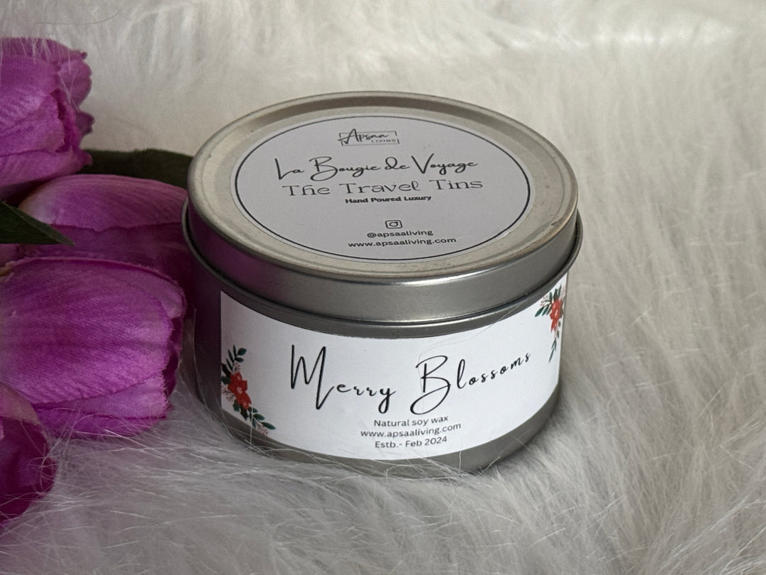 Holiday Special - Travel Tin Candle- Merry Blossoms- Florals