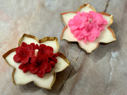 Lotus urli candle set of 2 decorative festive candles by Apsaa Living