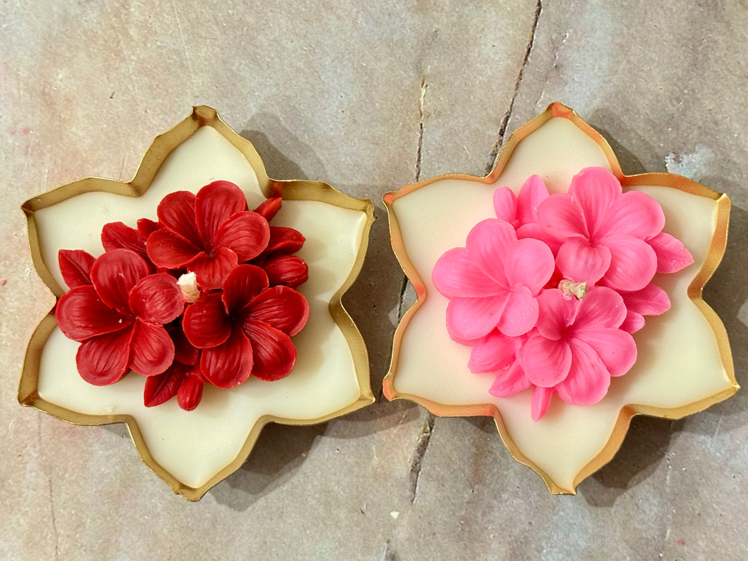 Luxury lotus candles for Diwali décor and gifting