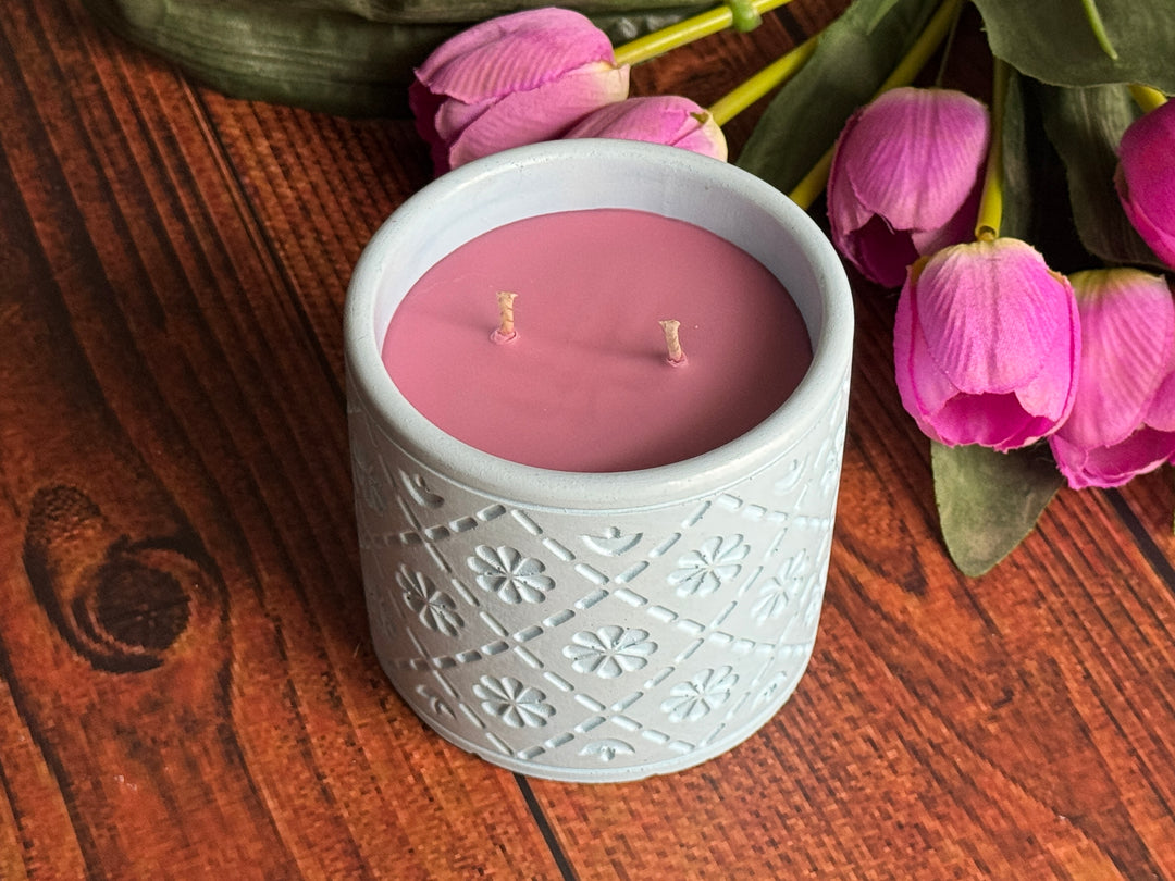 Minimal concrete jar candle for premium interiors and gifting